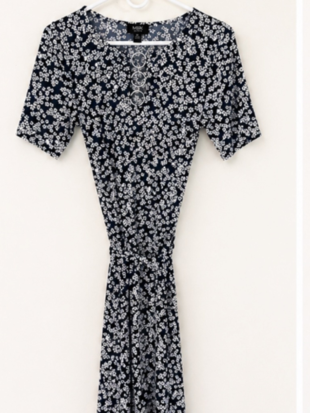 Floral Print Midi Petite Dress